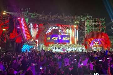 Actuación de la murga teldense Los Nietos de SaryManchez en la segunda fase del concurso carnavalero de la capital grancanaria/FJS Fotografía y TA.